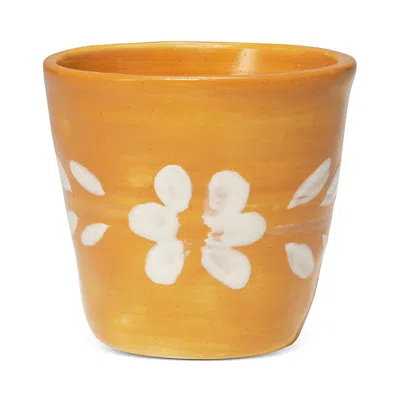 Aerin Espresso Cup With Floral Trim In Yellow