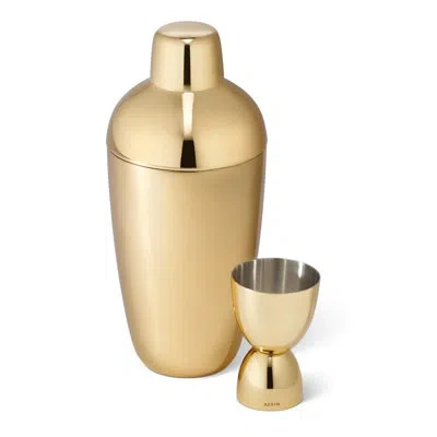Aerin Fausto Jigger And Shaker Set In Gold