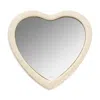 Aerin Faux Shagreen Heart Hand Mirror In Neutral