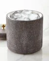 Aerin Shagreen Lidded Ice Bucket In Dove