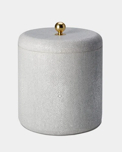 Aerin Faux Shagreen Ice Bucket, Chocolate In Gray