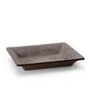 Aerin Shagreen Rectangular Vide Poche In Chocolate