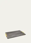 Aerin Shagreen Small Vanity Tray In Chocolate
