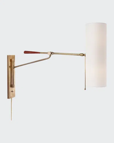 Aerin Frankfort Articulating Wall Light In Black And Brass