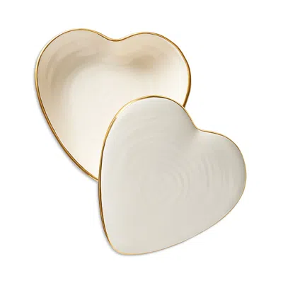 Aerin Heart Box, Cream In White