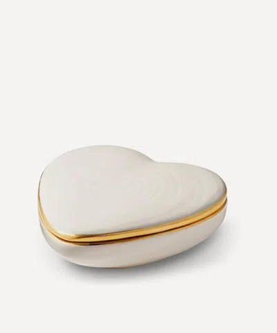 Aerin Heart Ceramic Box In White