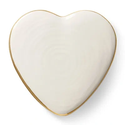 Aerin Heart Decorative Box In Cream