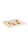 Aerin - Lacquer Raffia Backgammon - Off-white