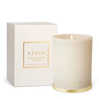 Aerin L'ansecoy Petit Grain; Orange Blossom; Cedar Scented Jar Candle In Clear;cream