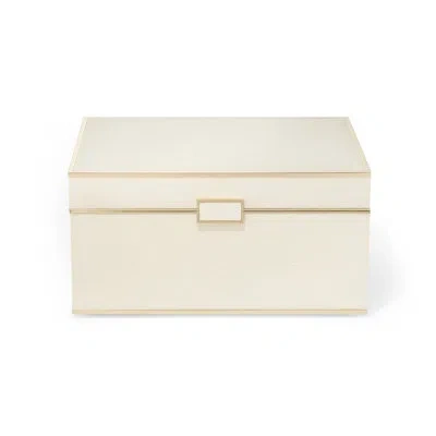 Aerin Luxe Shagreen Jewelry Box In Cream