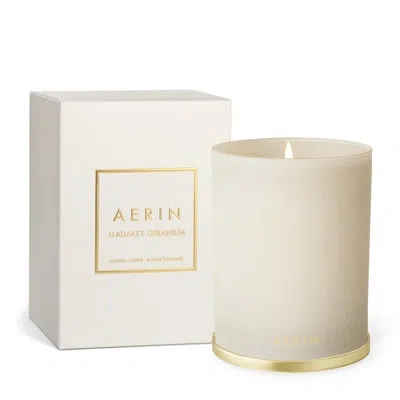 Aerin Madaket Geranuim Scented Jar Candle In White