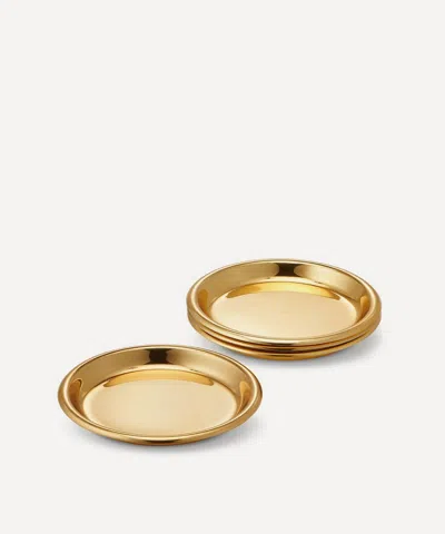 Aerin Marzia Coasters Set Of Four In Gold