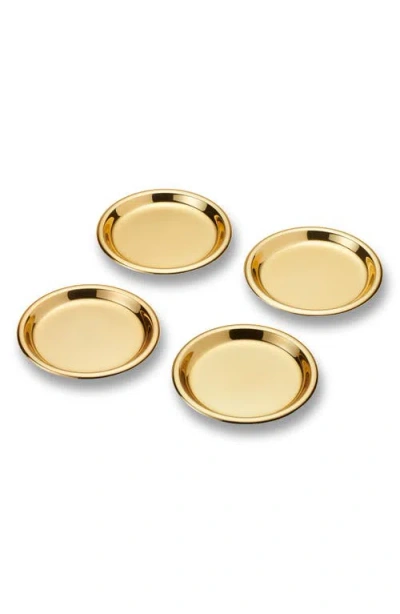 Aerin Marzia Set Of 4 Coasters In Gold