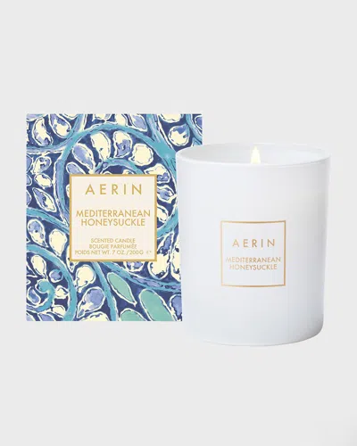 Aerin Mediterranean Honeysuckle Scented Candle, 7 Oz. In White