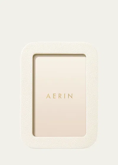 Aerin Modern Faux Shagreen Frame, 4" X 6" In Chocolate