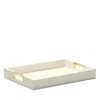 Aerin Modern Shagreen Desk Tray In Cream