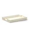 Aerin Modern Shagreen Desk Tray In Cream
