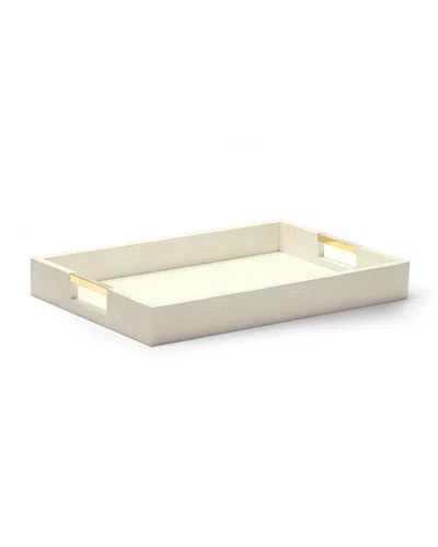 Aerin Modern Shagreen Desk Tray In Cream