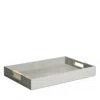 Aerin Modern Shagreen Desk Tray In Dove