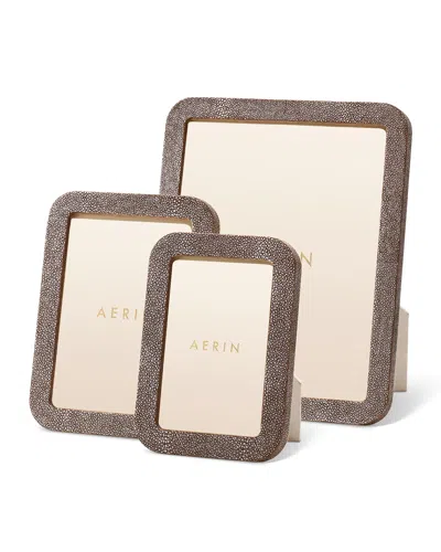 Aerin Modern Faux Shagreen Frame, 5" X 7" In Chocolate