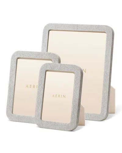 Aerin Modern Shagreen Frame, 8" X 10" In Grey