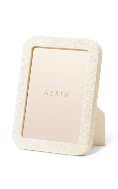 Aerin - Modern Shagreen Frame; Cream - 5x7 - Off-white In Neutral