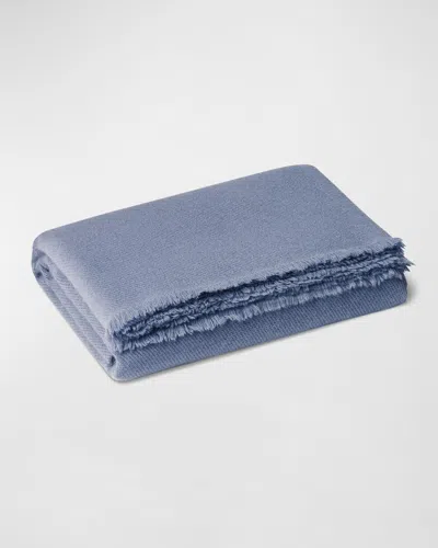 Aerin Noe Cashmere-wool Throw In Nordic Blue