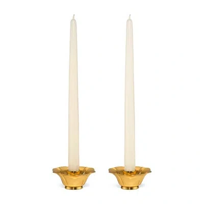 Aerin Olivia 1.4'' H Metal Tabletop Candlestick In Gold