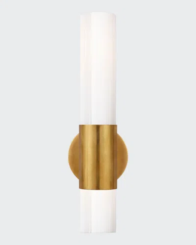 Aerin Penz Medium Cylindrical Sconce In Polished Nickel