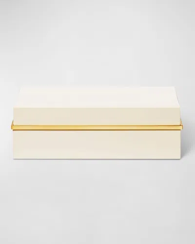 Aerin Piero Lacquer Box, 6" In White