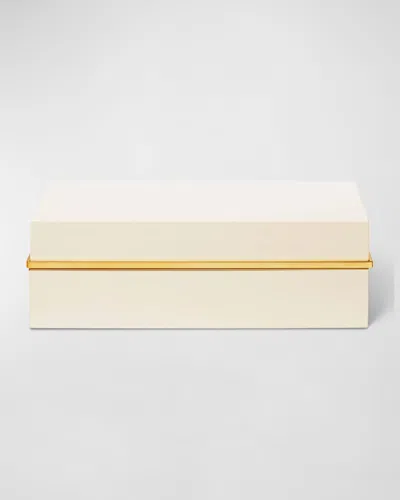 Aerin Piero Lacquer Box, 8" In White