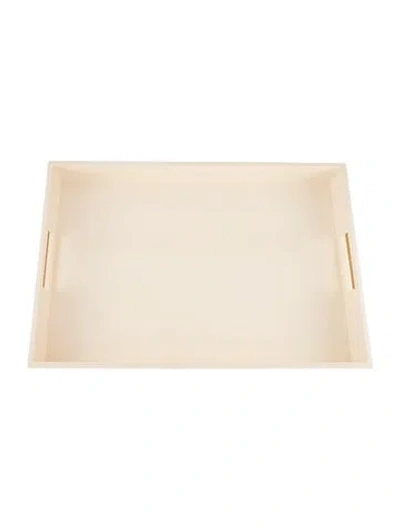 Pre-owned Aerin Piero Lacquer Butler Tray In Neutral