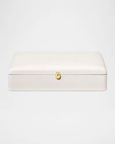 Aerin Piero Leather Box In White