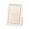 Aerin Piero Leather Frame, 4 X 6 In White