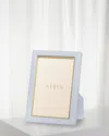 Aerin Piero Leather Photo Frame, 4" X 6" In Blue