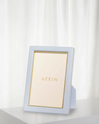 Aerin Piero Leather Photo Frame, 4" X 6" In Blue