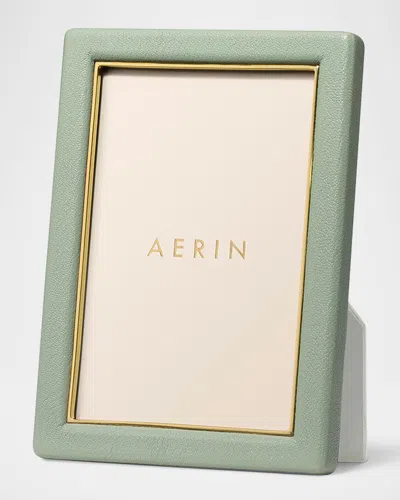 Aerin Piero Leather Photo Frame, 4" X 6" In Neutral