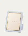 Aerin Piero Leather Photo Frame In Blue