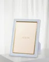 Aerin Piero Leather Photo Frame, 5" X 7" In Blue