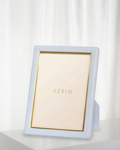 Aerin Piero Leather Photo Frame, 5" X 7" In Gray