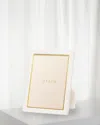 Aerin Piero Leather Photo Frame, 5" X 7" In Shadow White