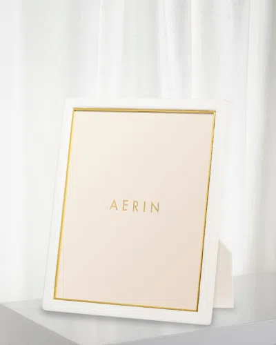 Aerin Piero Leather Photo Frame, 8" X 10" In White