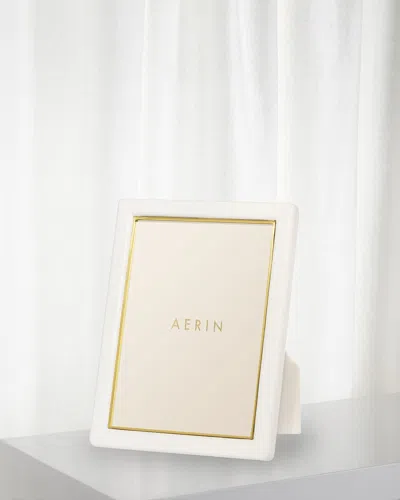 Aerin Piero Leather Photo Frame In Neutral