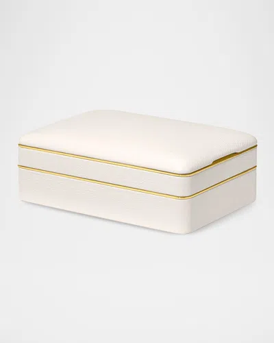 Aerin Piero Small Stacked Jewelry Box In Shadow White