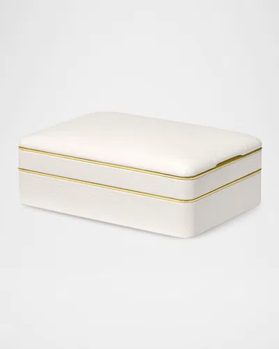 Aerin Piero Small Stacked Jewelry Box In White