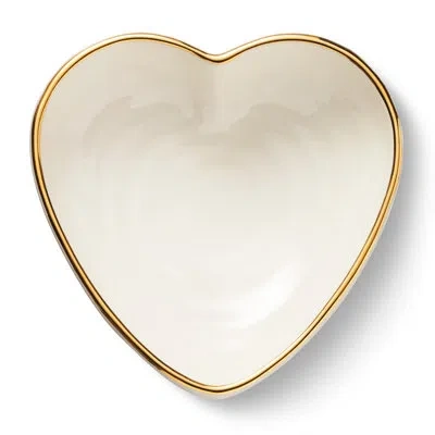Aerin Ribbed Heart Dish In Gold