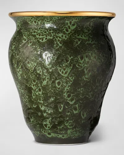 Aerin Rimara Large Vase, 11" In Green