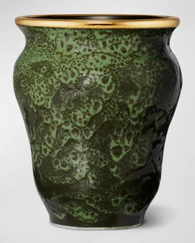 Aerin Rimara Small Vase, 6.5" In Green