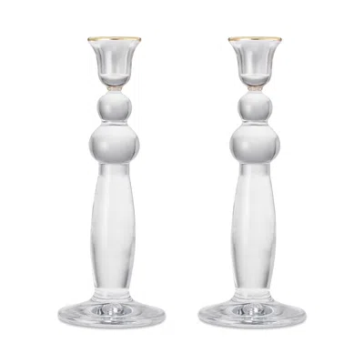 Aerin Sancia Extra Tall Taper Candleholders, Set Of 2 In White