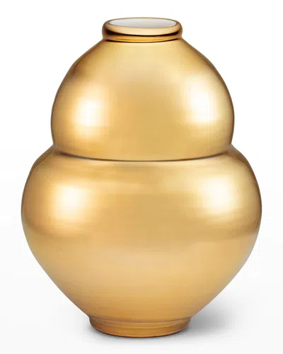 Aerin Introduction Sancia Gourd Vase In Gold